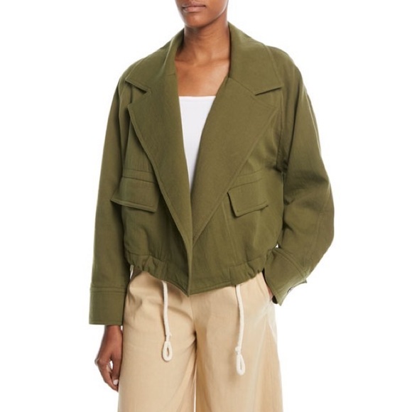 vince cropped lapel jacket